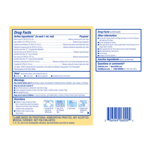 ColdCalm® Kids Liquid Doses