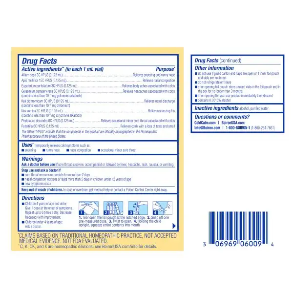 ColdCalm® Kids Liquid Doses