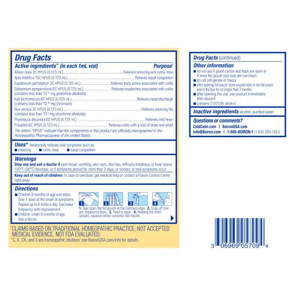 ColdCalm® Baby Liquid Doses