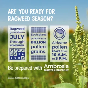 Ambrosia Ragweed Allergy Relief Bonus Pack