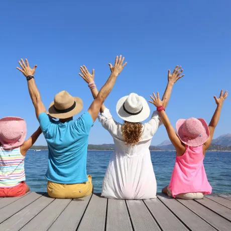 family on sea resort