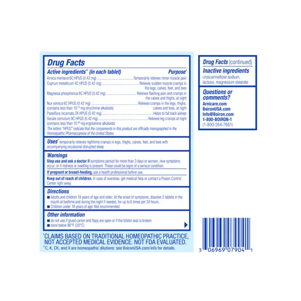 Arnicare® Leg Cramps PM Meltaway Tablets
